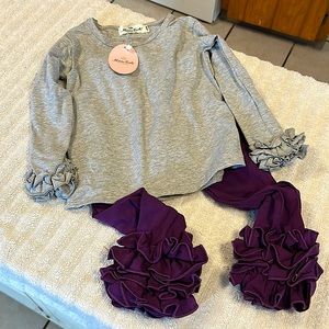 Marie Nicole shirt and legging ruffle set
